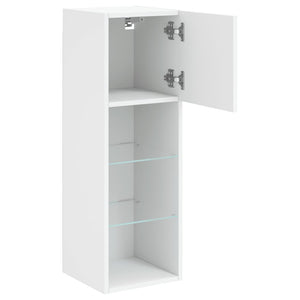 TV-Schrank Weiß mit LED 30,5x30x90 cm