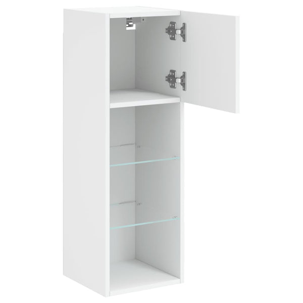 TV-Schrank Weiß mit LED 30,5x30x90 cm