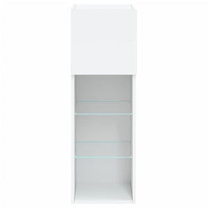 TV-Schrank Weiß mit LED 30,5x30x90 cm