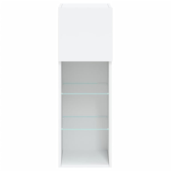 TV-Schrank Weiß mit LED 30,5x30x90 cm