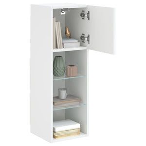 TV-Schränke mit LED, 2er-Set, Weiß