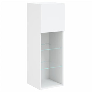 TV-Schränke mit LED, 2er-Set, Weiß