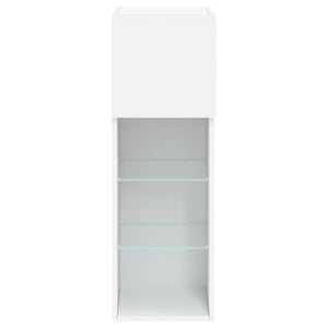 TV-Schränke mit LED, 2er-Set, Weiß