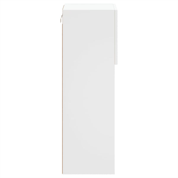 TV-Schränke mit LED, 2er-Set, Weiß