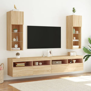 TV-Schränke mit LED Sonoma-Eiche 2er-Set