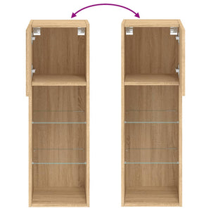 TV-Schränke mit LED Sonoma-Eiche 2er-Set