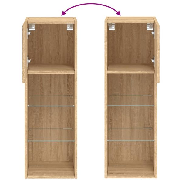 TV-Schränke mit LED Sonoma-Eiche 2er-Set