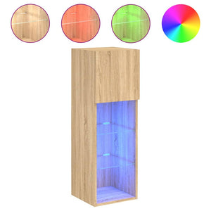 TV-Schränke mit LED Sonoma-Eiche 2er-Set