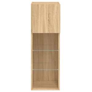 TV-Schränke mit LED Sonoma-Eiche 2er-Set
