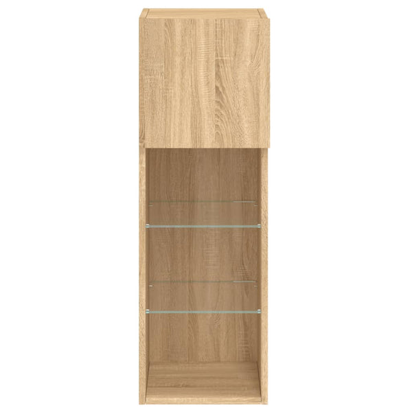 TV-Schränke mit LED Sonoma-Eiche 2er-Set