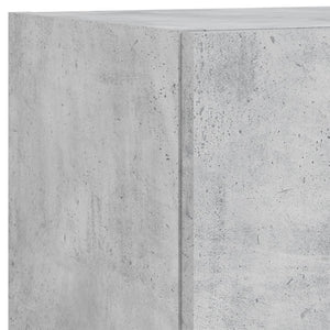 TV-Schränke mit LED Betongrau 2er Set