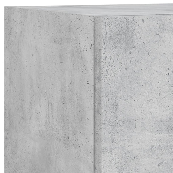 TV-Schränke mit LED Betongrau 2er Set