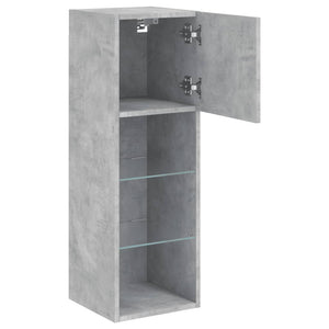 TV-Schränke mit LED Betongrau 2er Set