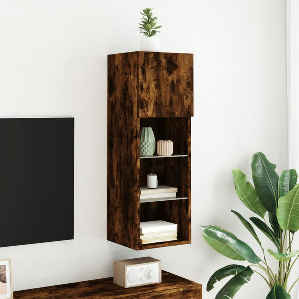 TV-Schrank Räuchereiche mit LED 90cm