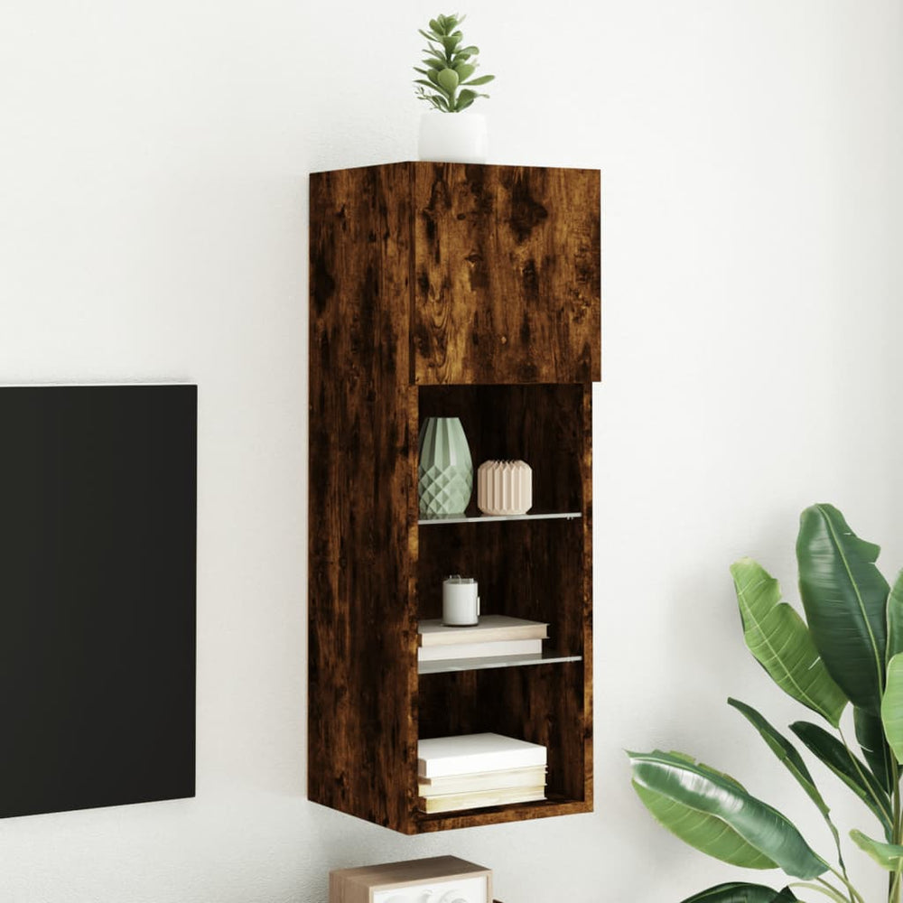 TV-Schrank Räuchereiche mit LED 90cm