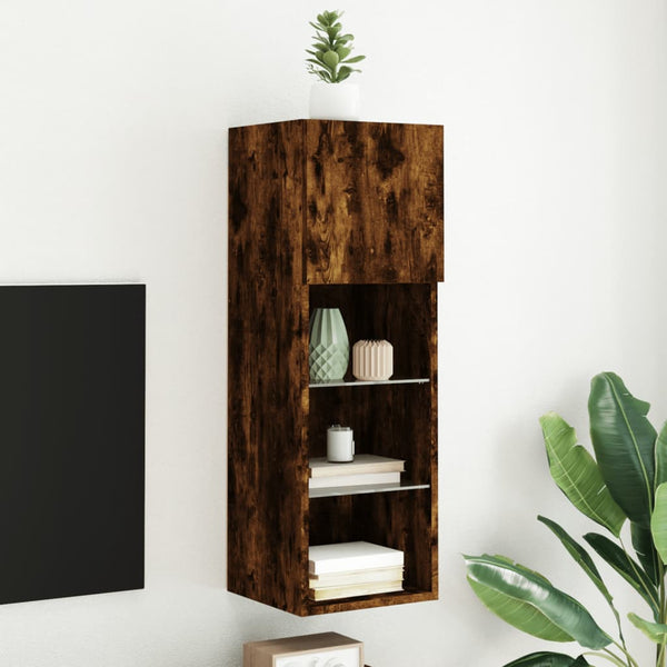 TV-Schrank Räuchereiche mit LED 90cm