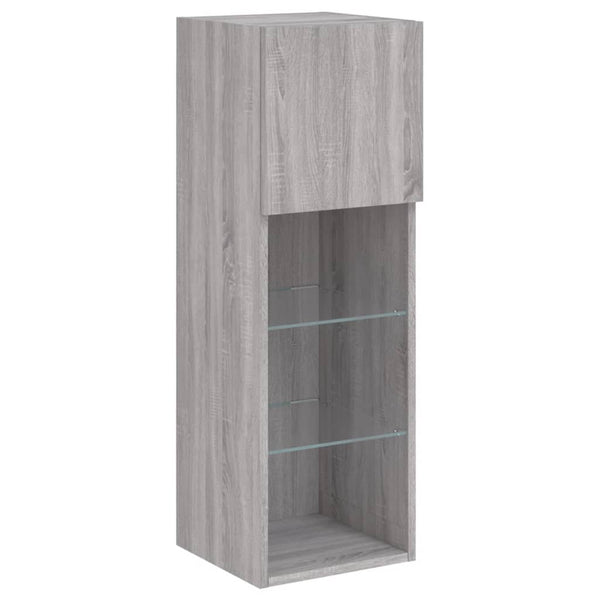 TV-Schrank mit LED Grau Sonoma 90cm
