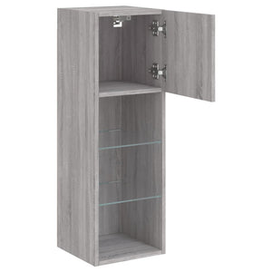 TV-Schrank mit LED Grau Sonoma 90cm