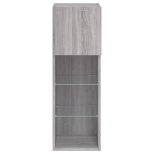 TV-Schrank mit LED Grau Sonoma 90cm