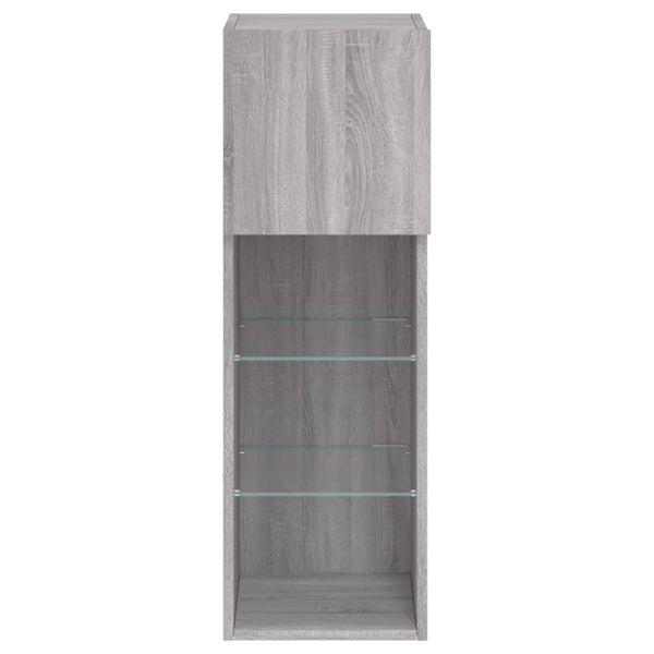 TV-Schrank mit LED Grau Sonoma 90cm