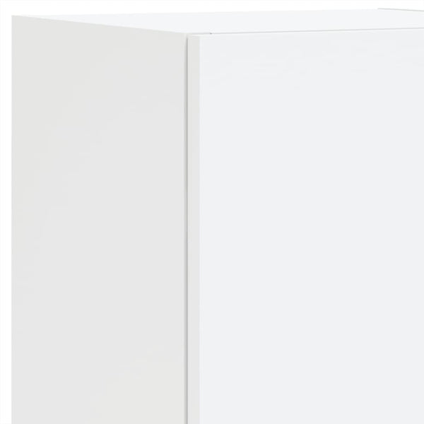 Weißer TV-Schrank mit LED-Leuchten