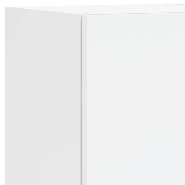 TV-Schränke mit LED-Leuchten, 2er Set, Weiß