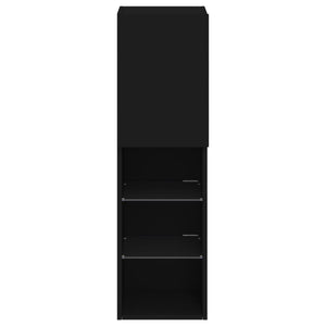 TV-Schrank Schwarz mit LED-Leuchten