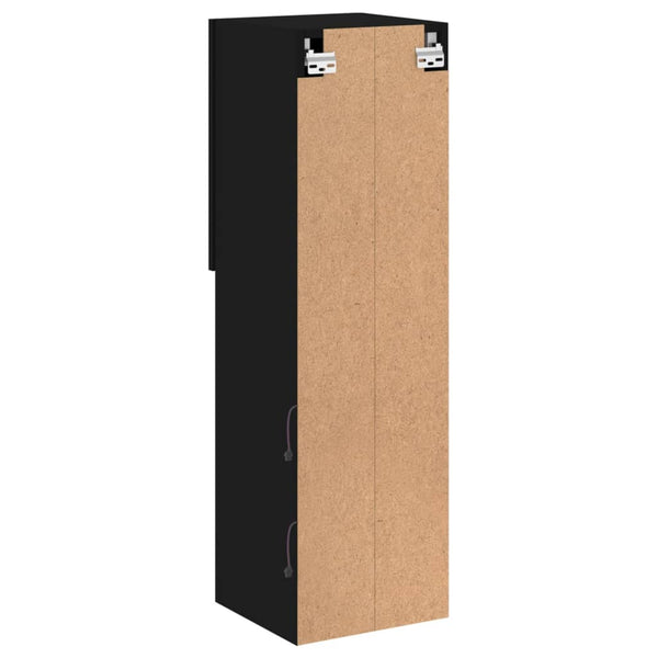 TV-Schrank Schwarz mit LED-Leuchten