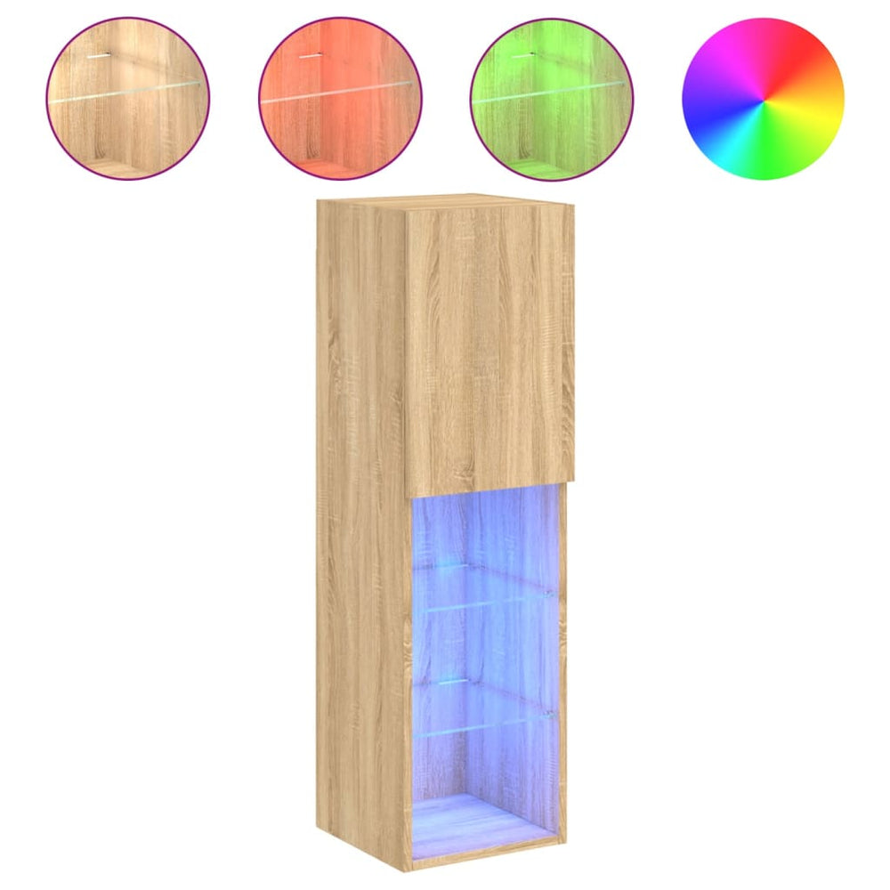 TV-Schrank Sonoma-Eiche mit LED-Leuchten