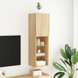 TV-Schrank Sonoma-Eiche mit LED-Leuchten
