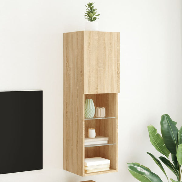 TV-Schrank Sonoma-Eiche mit LED-Leuchten