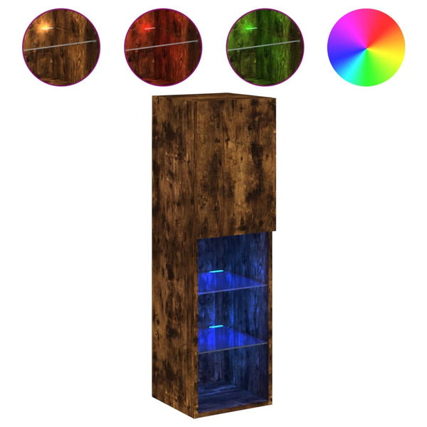 TV-Schrank Räuchereiche mit LED