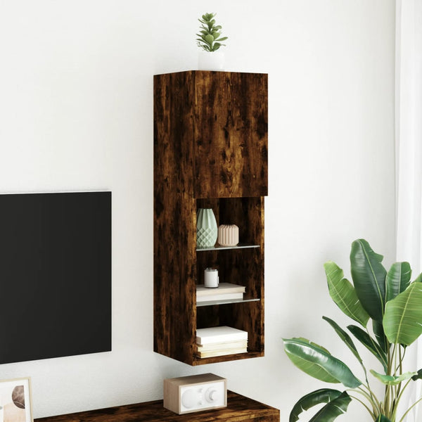 TV-Schrank Räuchereiche mit LED