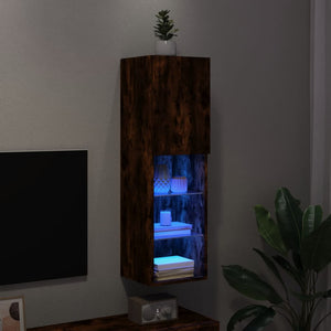 TV-Schrank Räuchereiche mit LED