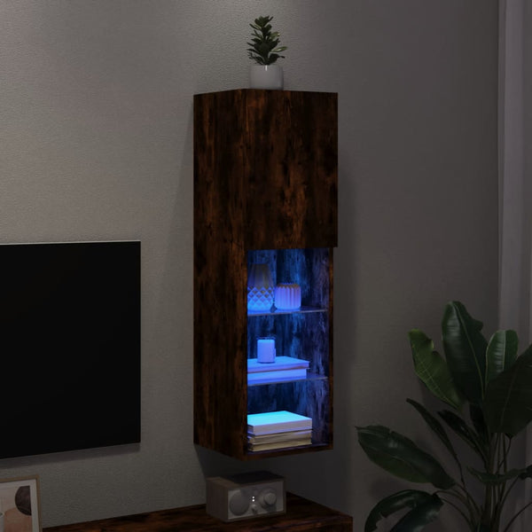 TV-Schrank Räuchereiche mit LED