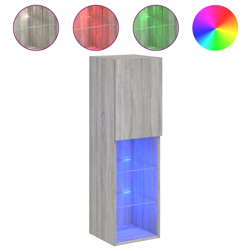 TV-Schrank Grau Sonoma mit LED