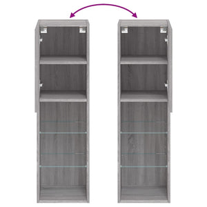 TV-Schrank Grau Sonoma mit LED