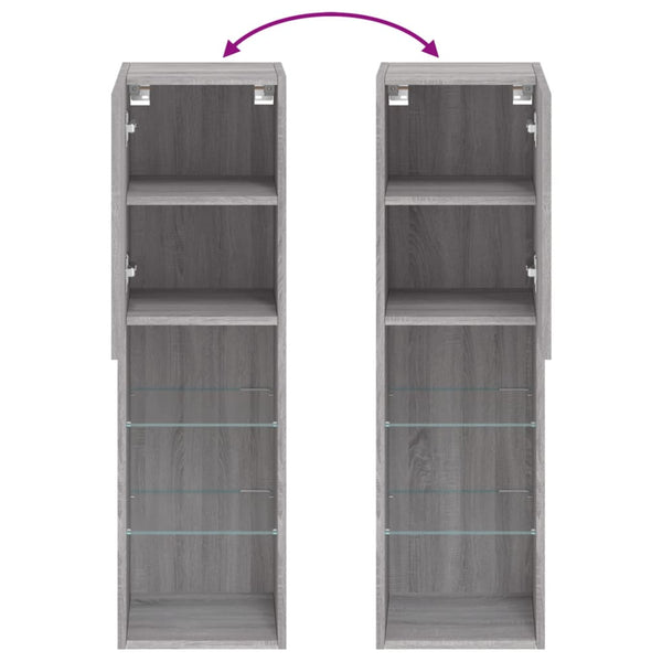 TV-Schrank Grau Sonoma mit LED
