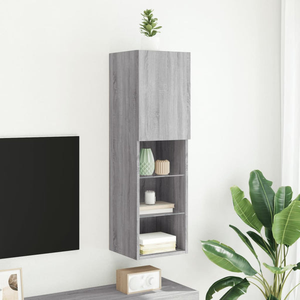 TV-Schrank Grau Sonoma mit LED