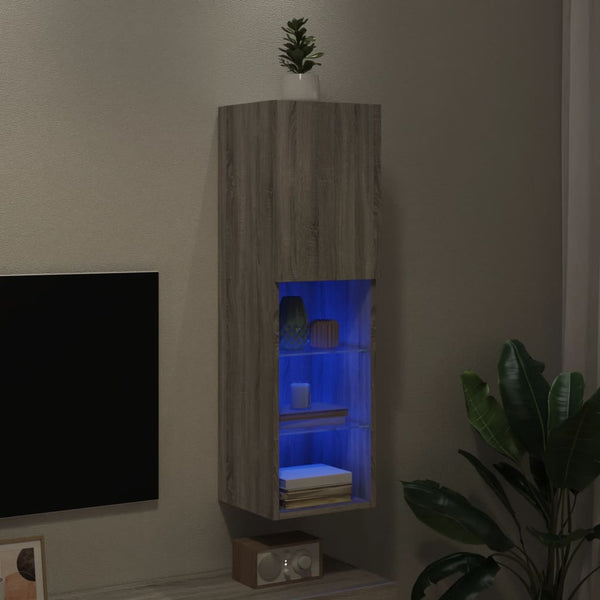 TV-Schrank Grau Sonoma mit LED