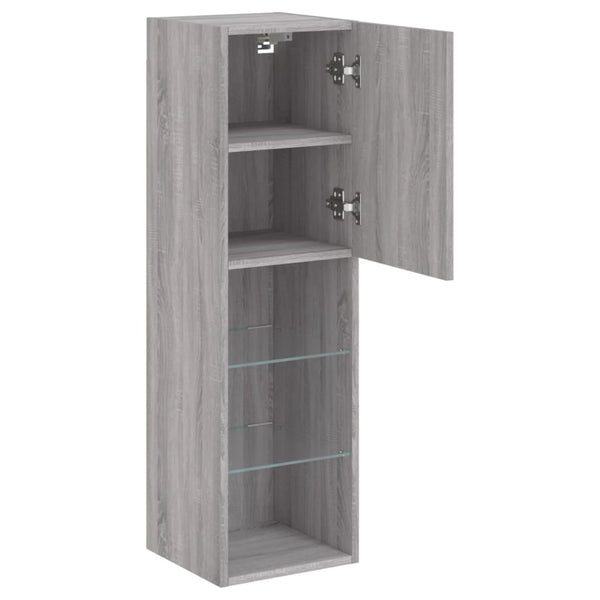 TV-Schrank Grau Sonoma mit LED