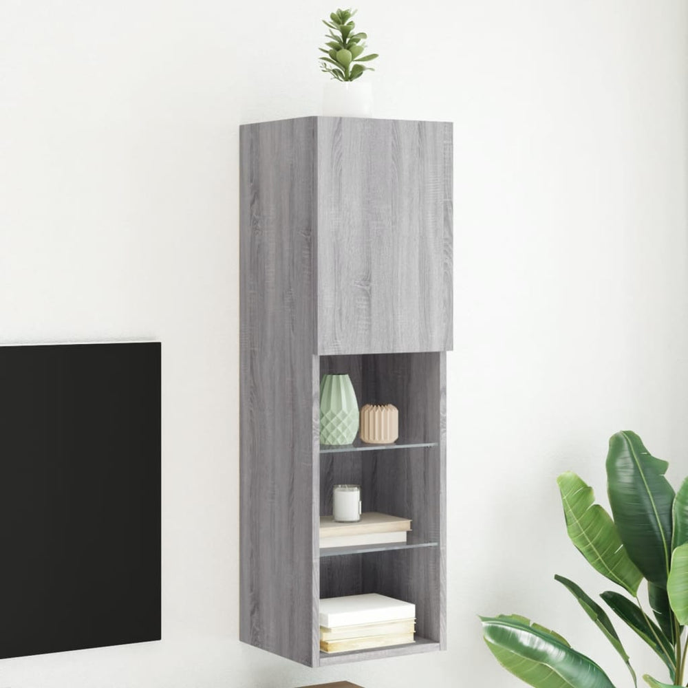 TV-Schrank Grau Sonoma mit LED