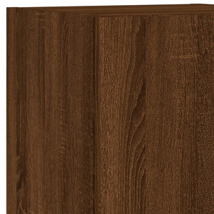 TV-Schrank mit LED Braun Eichen-Optik