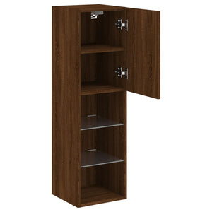TV-Schrank mit LED Braun Eichen-Optik