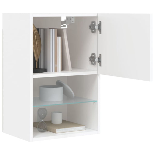 TV-Schränke mit LED, 2er Set, Weiß