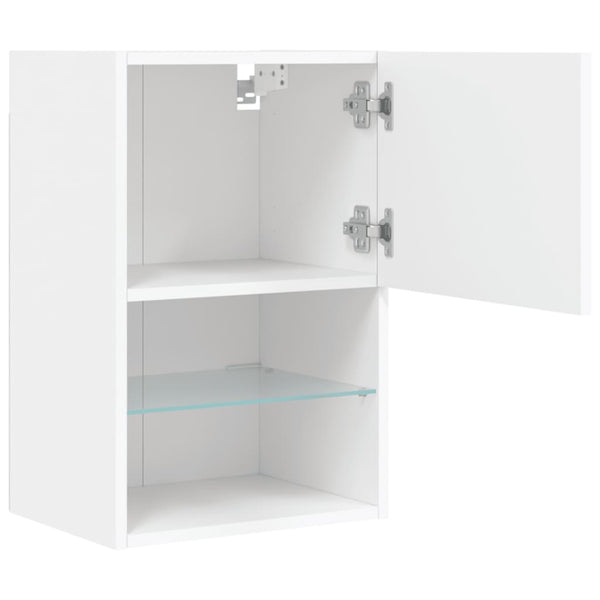 TV-Schränke mit LED, 2er Set, Weiß