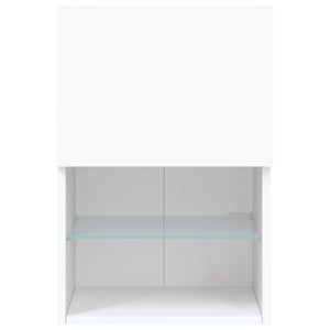 TV-Schränke mit LED, 2er Set, Weiß