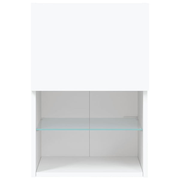TV-Schränke mit LED, 2er Set, Weiß