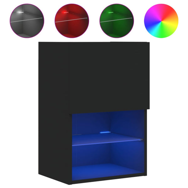 TV-Schrank Schwarz mit LED 40,5cm