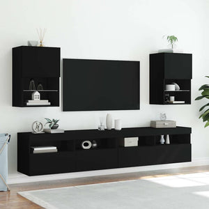 TV-Schrank Schwarz mit LED 40,5cm